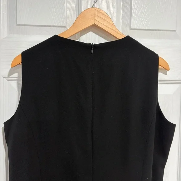 Jones New York Vintage Sleeveless Black Sheath Dress Zipper Enclosure Slit - Picture 5 of 9